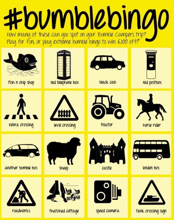 Bumble Bingo game card